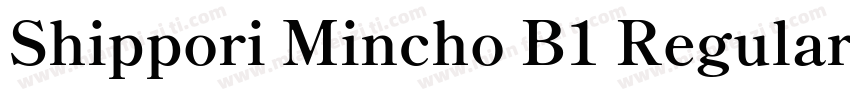 Shippori Mincho B1 Regular字体转换